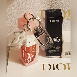 Dior Addict Bag Charm Holder and Keychain with Dior emblems~New~Limited Edition